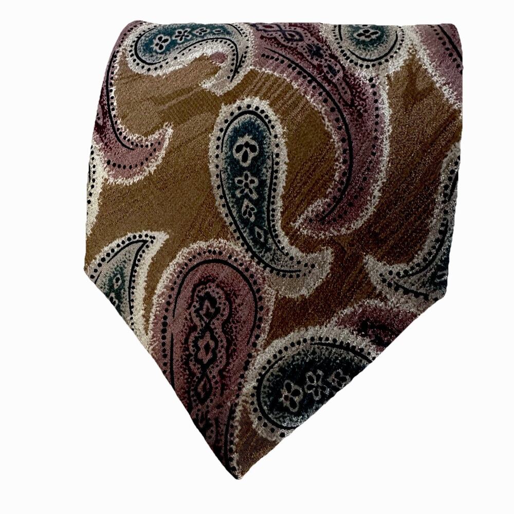 Chauncey Men’s 100% Silk Paisley Tie – Made in Korea – Classic 55”x3.5”‎ - Picture 2 of 8